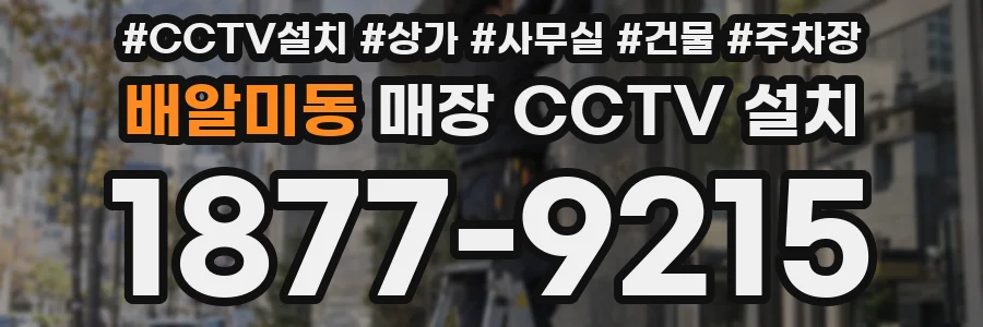배알미동 매장 CCTV 설치
