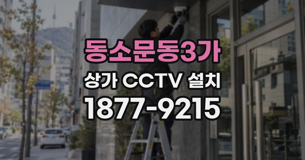 동소문동3가 상가 CCTV 설치