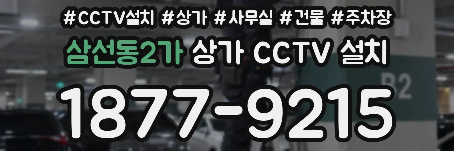 삼선동2가 상가 CCTV 설치