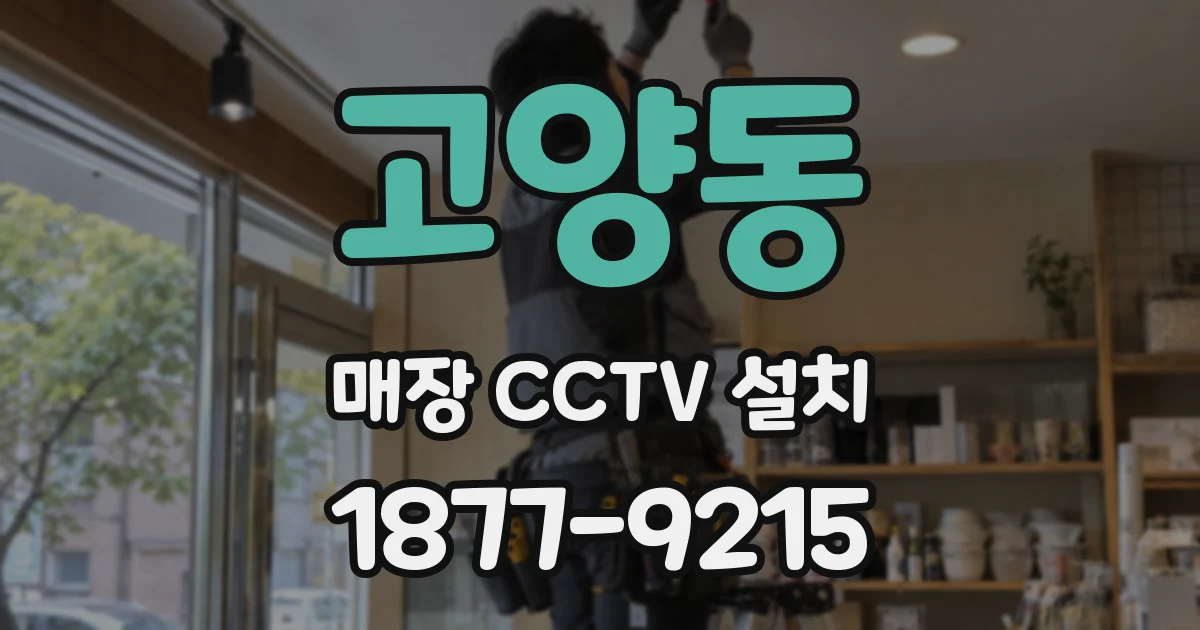고양동 매장 CCTV 설치
