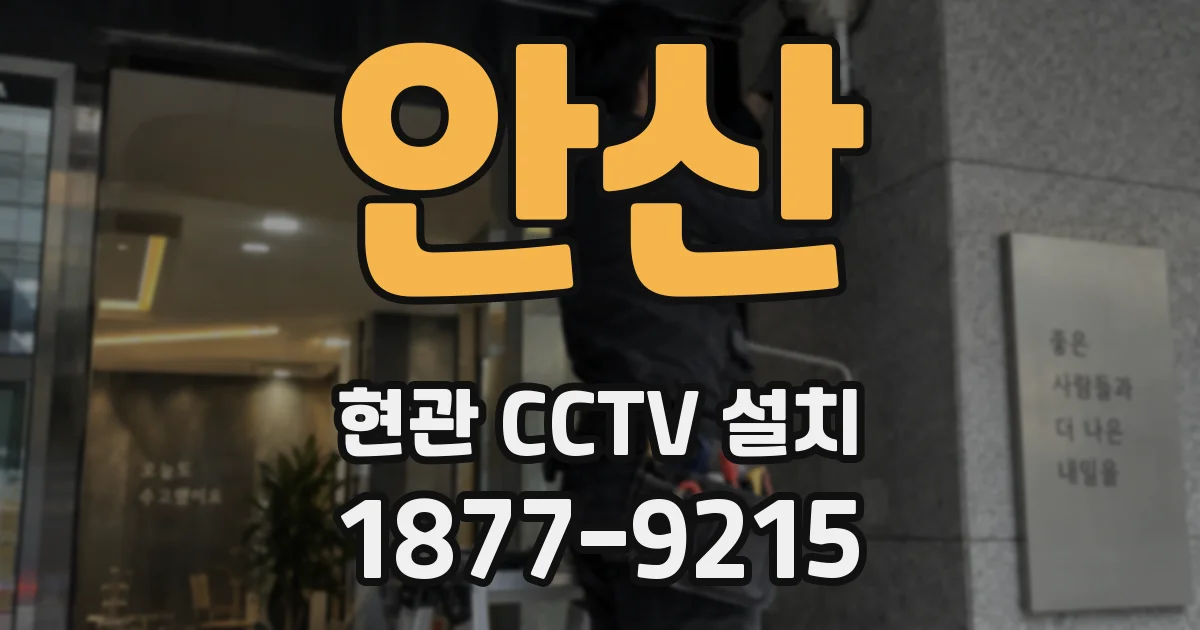 안산 현관 CCTV 설치