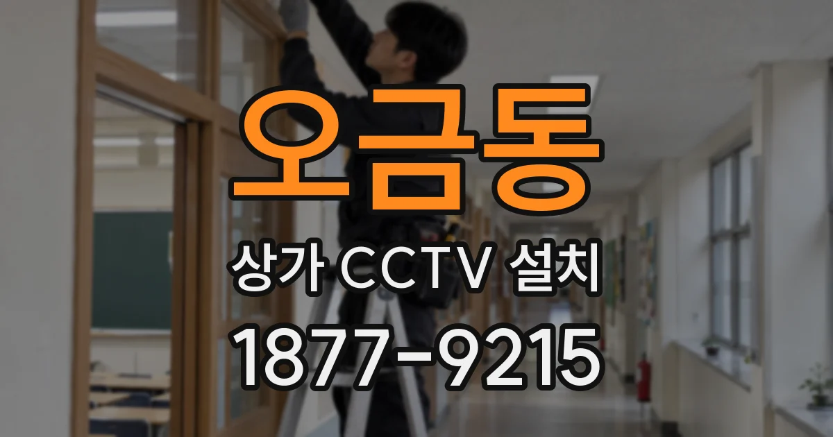 오금동 상가 CCTV 설치
