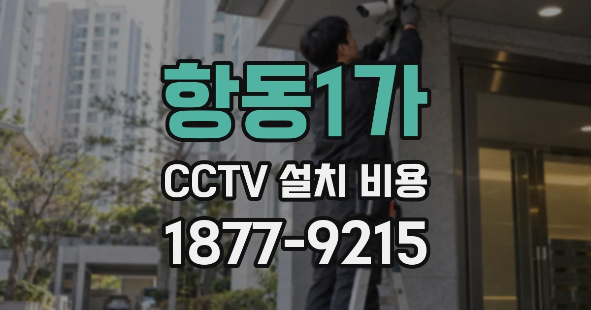 항동1가 CCTV 설치 비용
