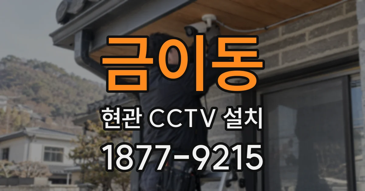 금이동 현관 CCTV 설치