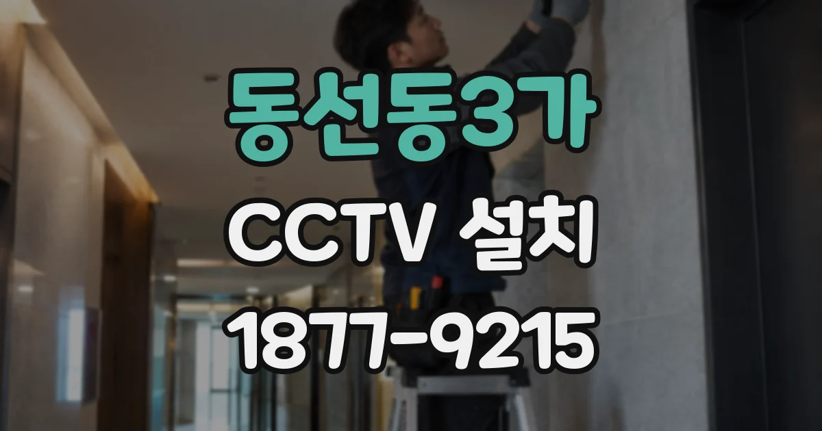 동선동3가 CCTV 설치