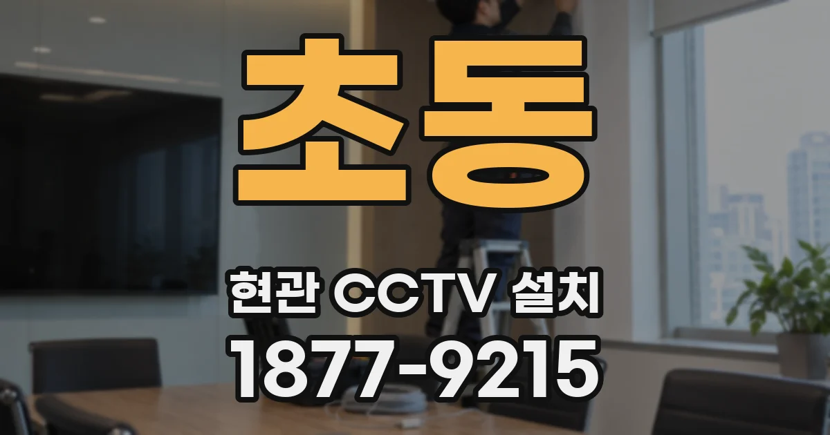 초동 현관 CCTV 설치
