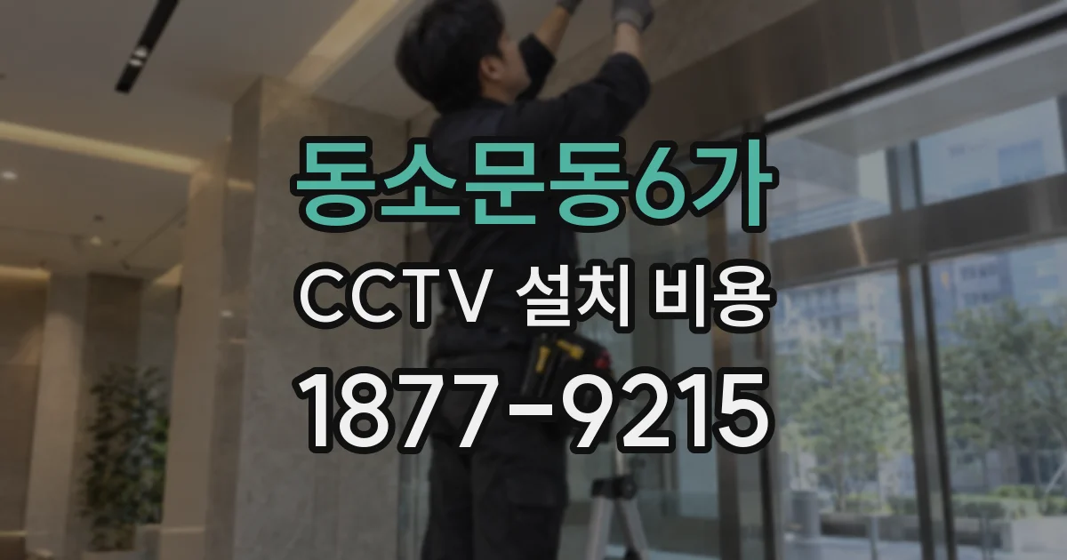 동소문동6가 CCTV 설치 비용