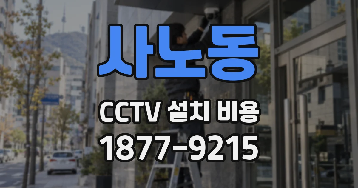 사노동 CCTV 설치 비용