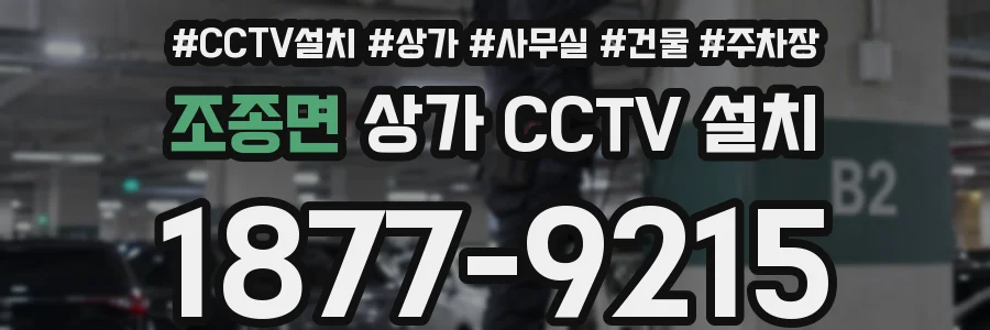 조종면 상가 CCTV 설치