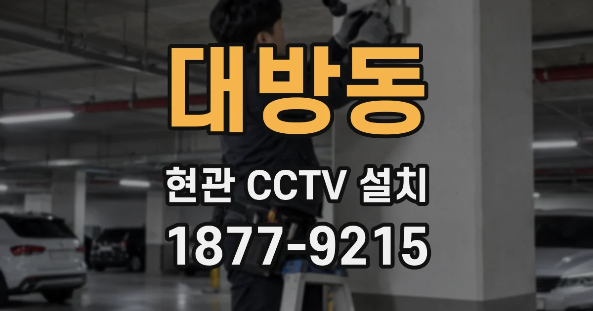 대방동 현관 CCTV 설치