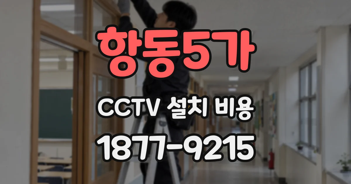 항동5가 CCTV 설치 비용