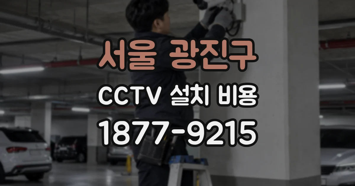 서울 광진구 CCTV 설치 비용