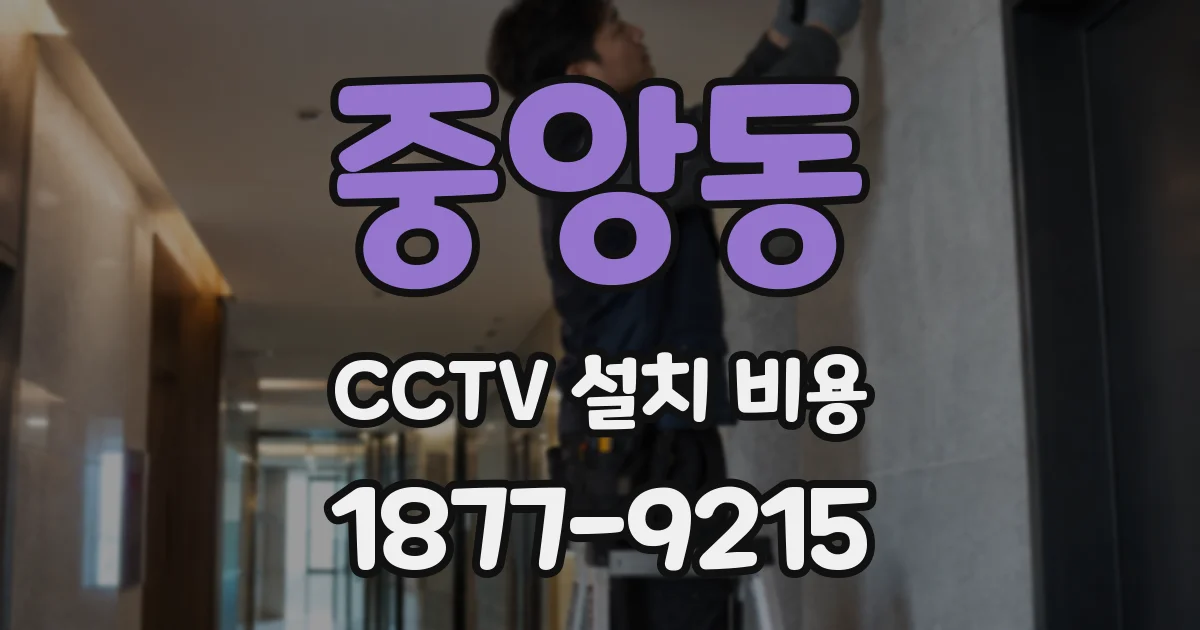 중앙동 CCTV 설치 비용