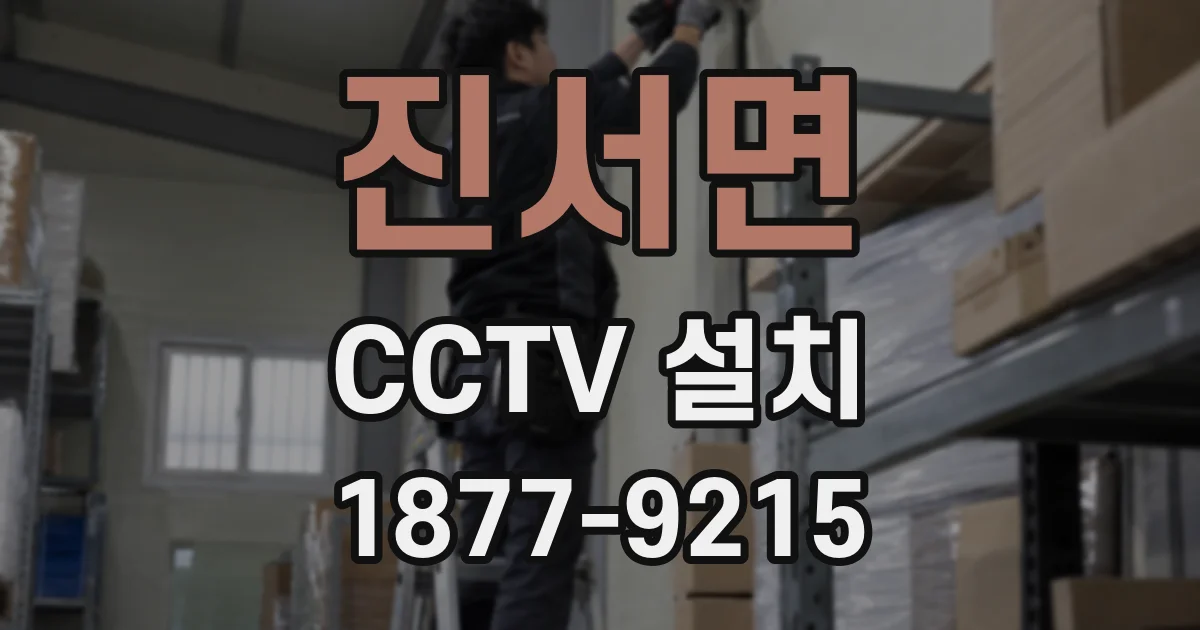 진서면 CCTV 설치