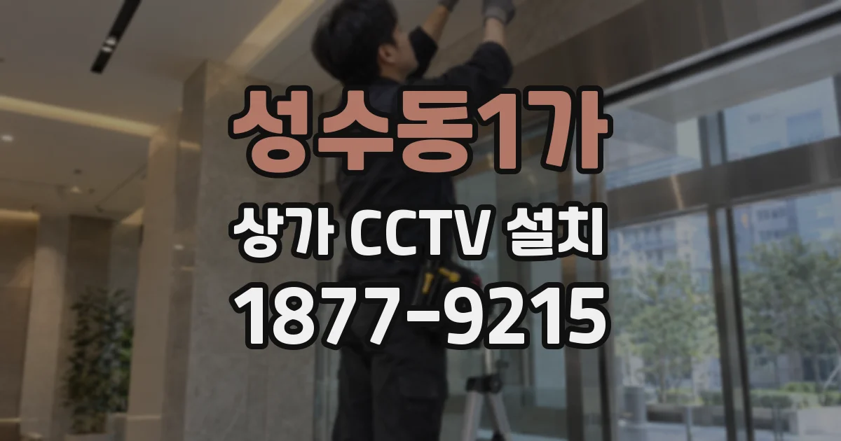 성수동1가 상가 CCTV 설치