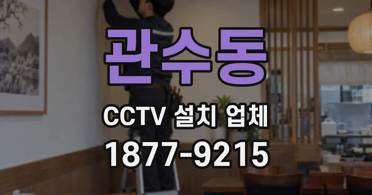 관수동 CCTV 설치 업체