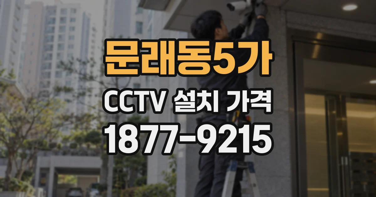 문래동5가 CCTV 설치 가격