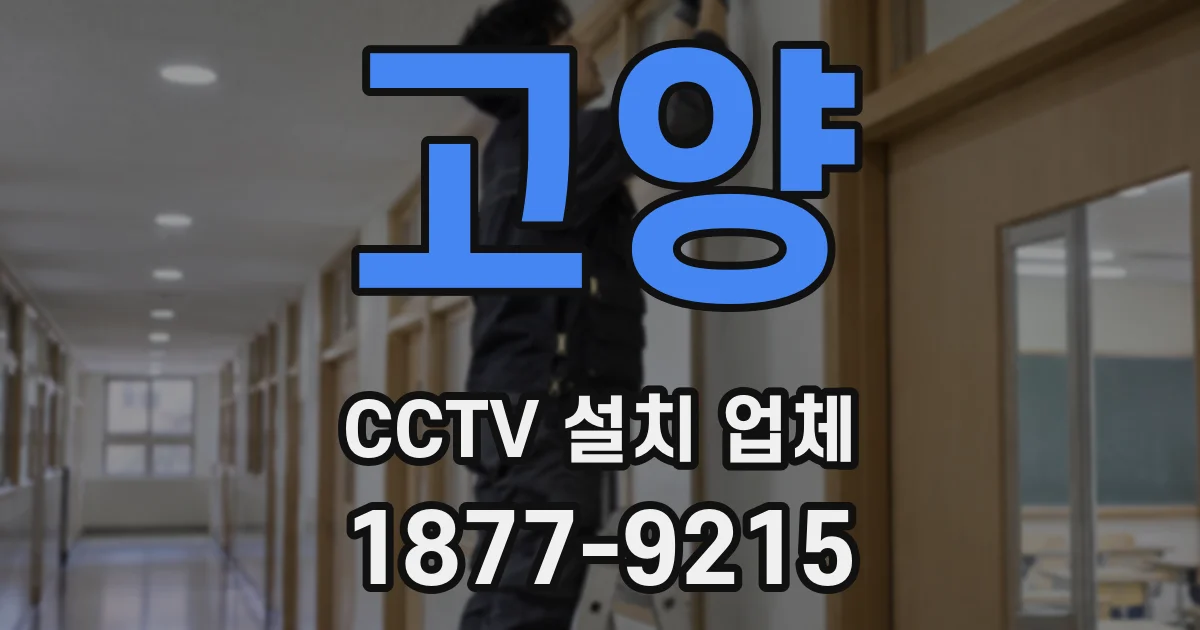 고양 CCTV 설치 업체