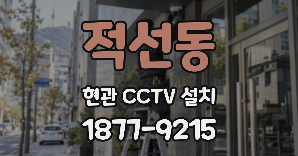 적선동 현관 CCTV 설치