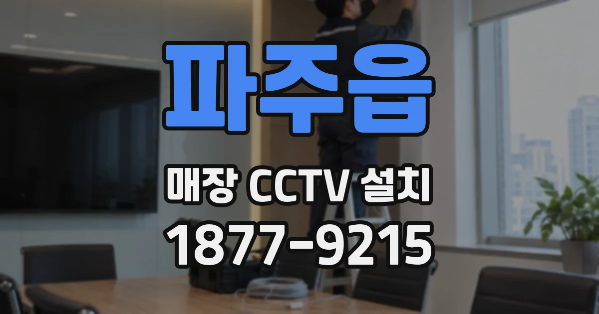 파주읍 매장 CCTV 설치