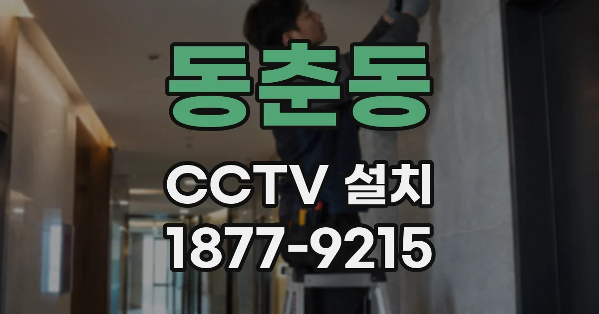 동춘동 CCTV 설치