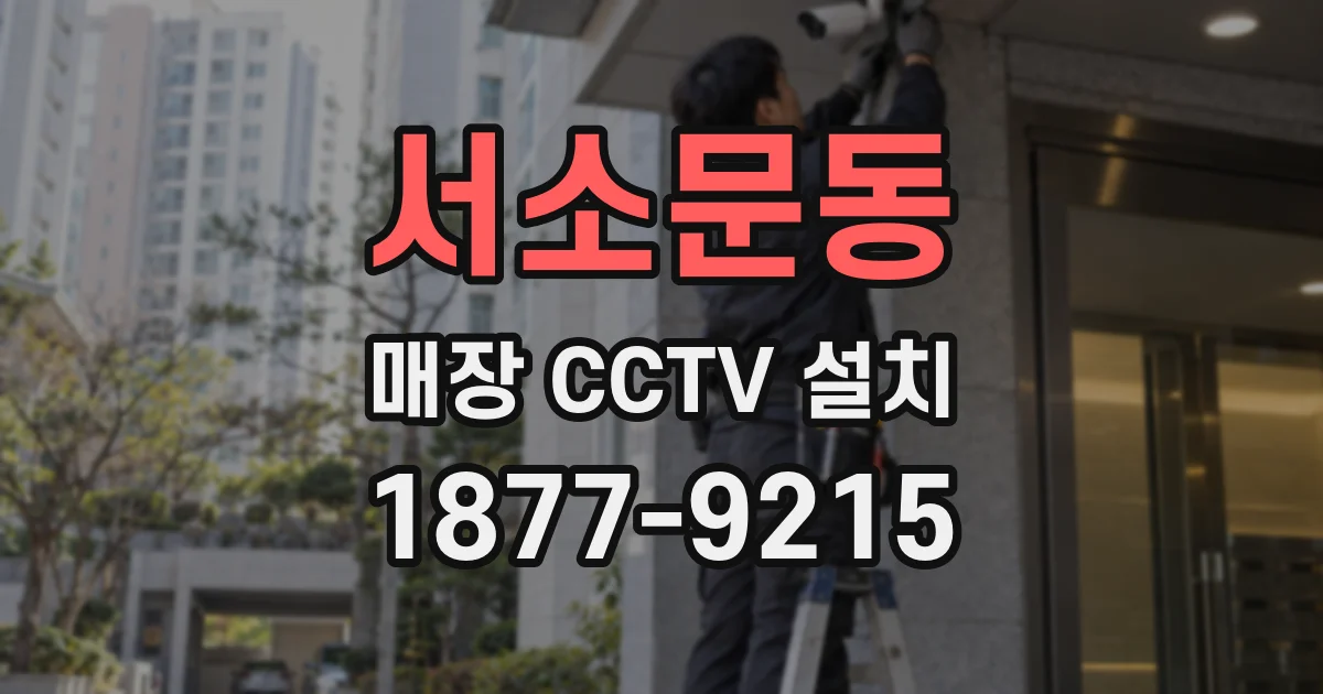 서소문동 매장 CCTV 설치