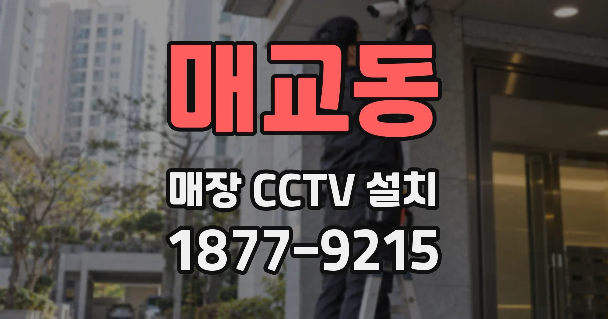 매교동 매장 CCTV 설치
