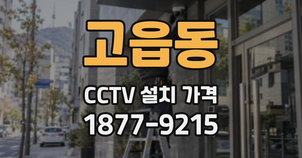 고읍동 CCTV 설치 가격