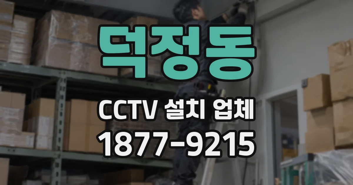 덕정동 CCTV 설치 업체