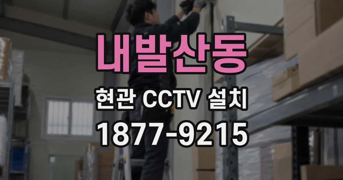 내발산동 현관 CCTV 설치