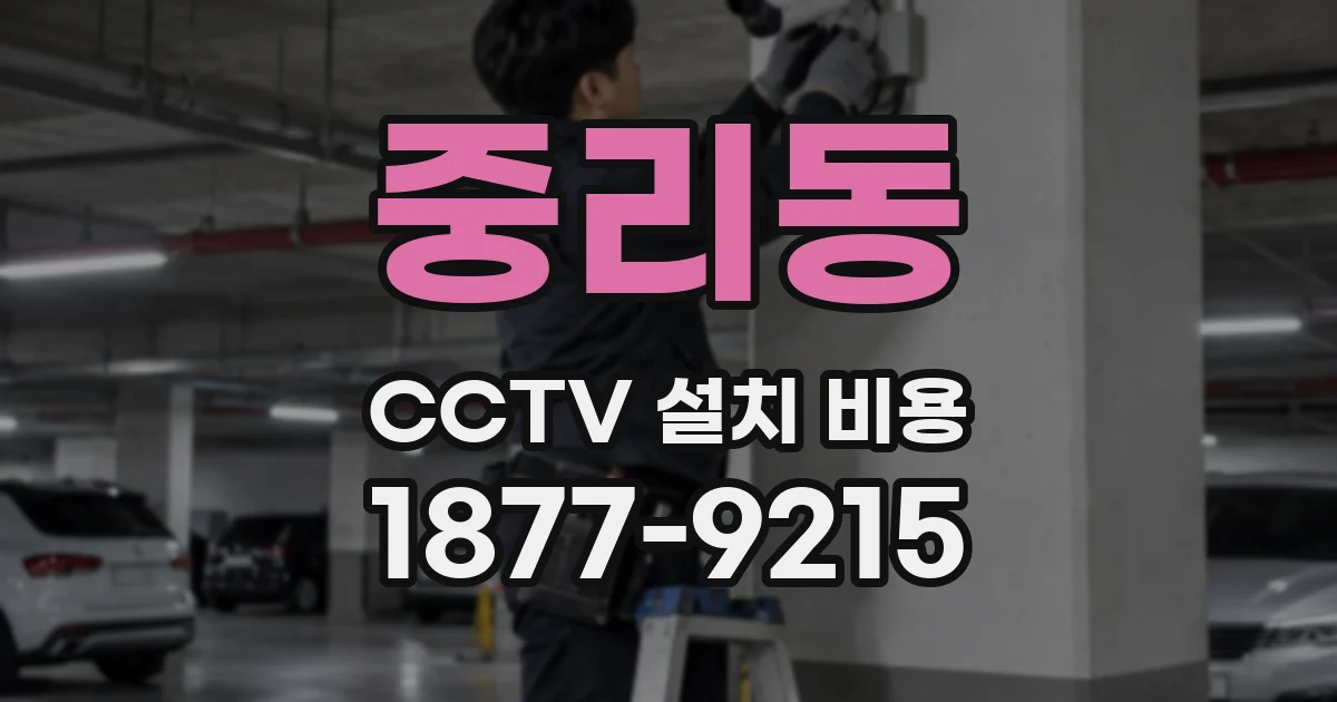 중리동 CCTV 설치 비용