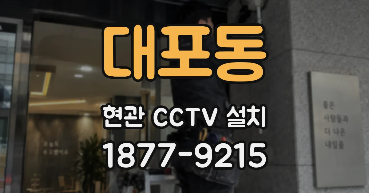 대포동 현관 CCTV 설치