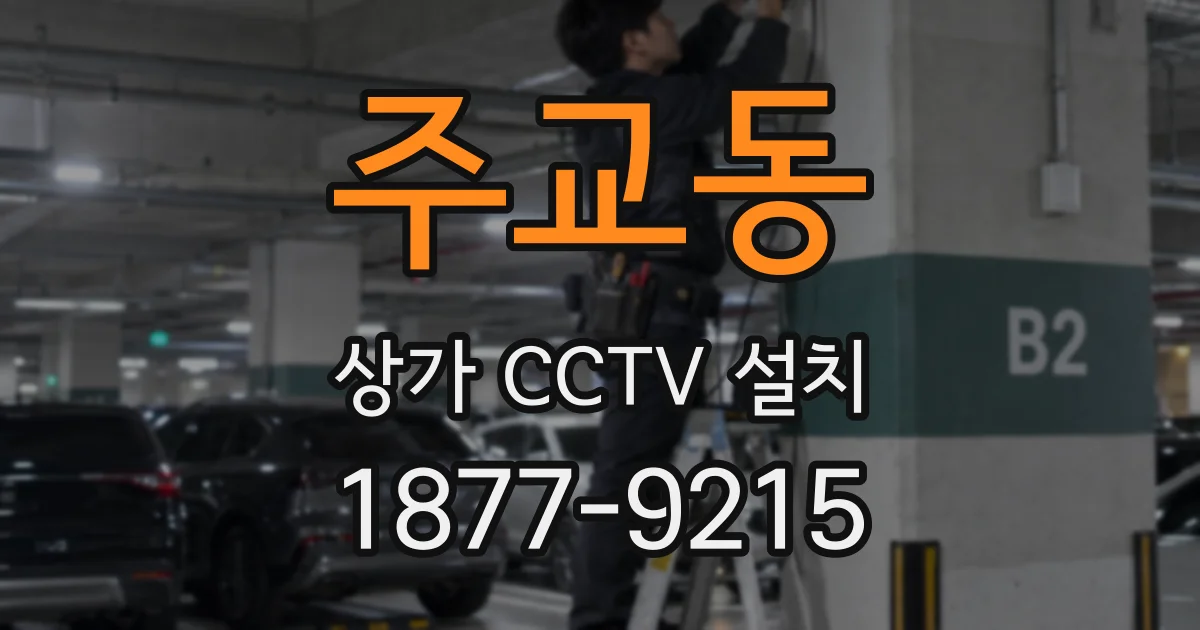 주교동 상가 CCTV 설치