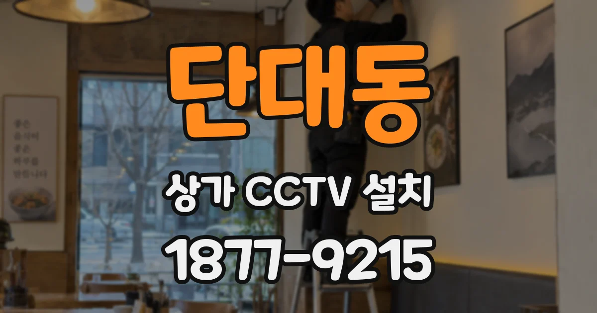 단대동 상가 CCTV 설치