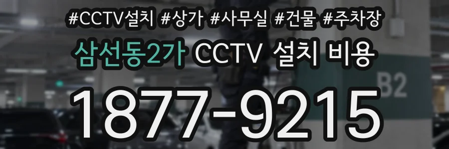 삼선동2가 CCTV 설치 비용