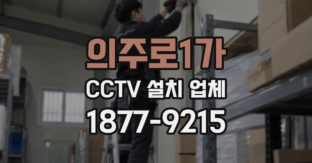 의주로1가 CCTV 설치 업체