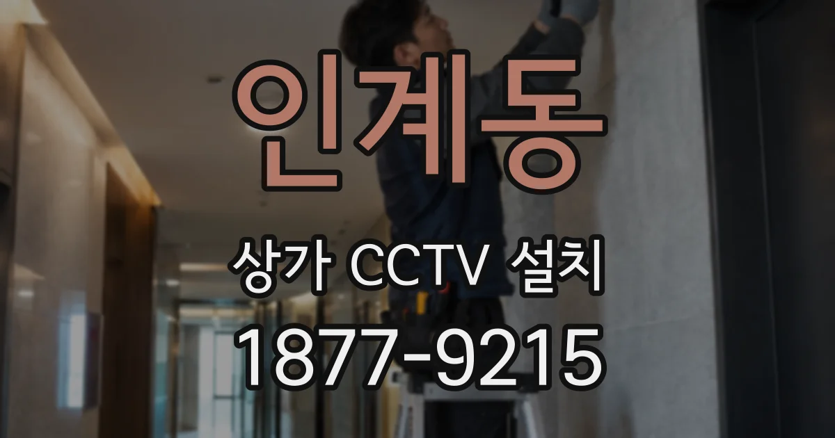인계동 상가 CCTV 설치