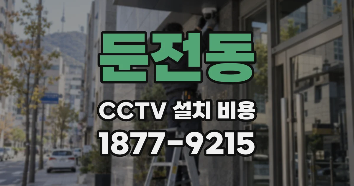 둔전동 CCTV 설치 비용