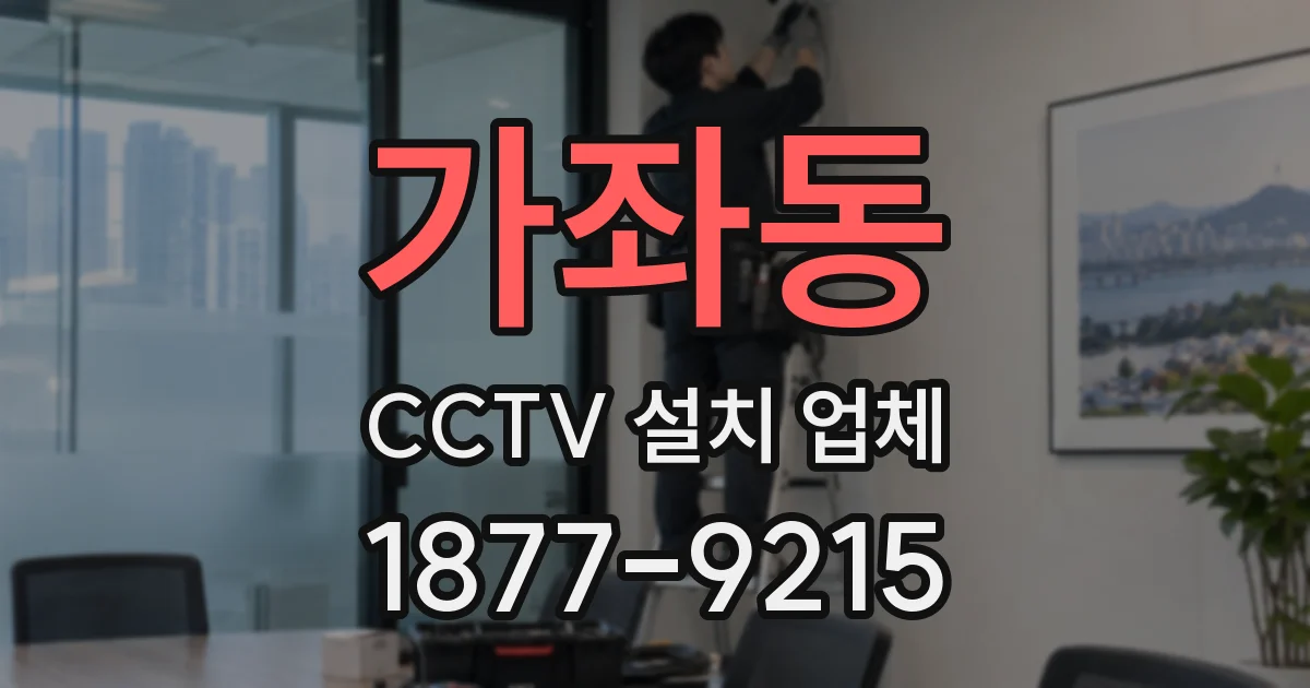 가좌동 CCTV 설치 업체