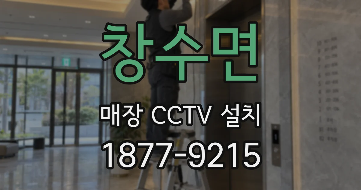 창수면 매장 CCTV 설치