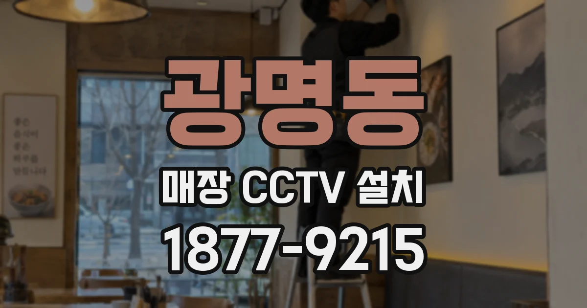 광명동 매장 CCTV 설치