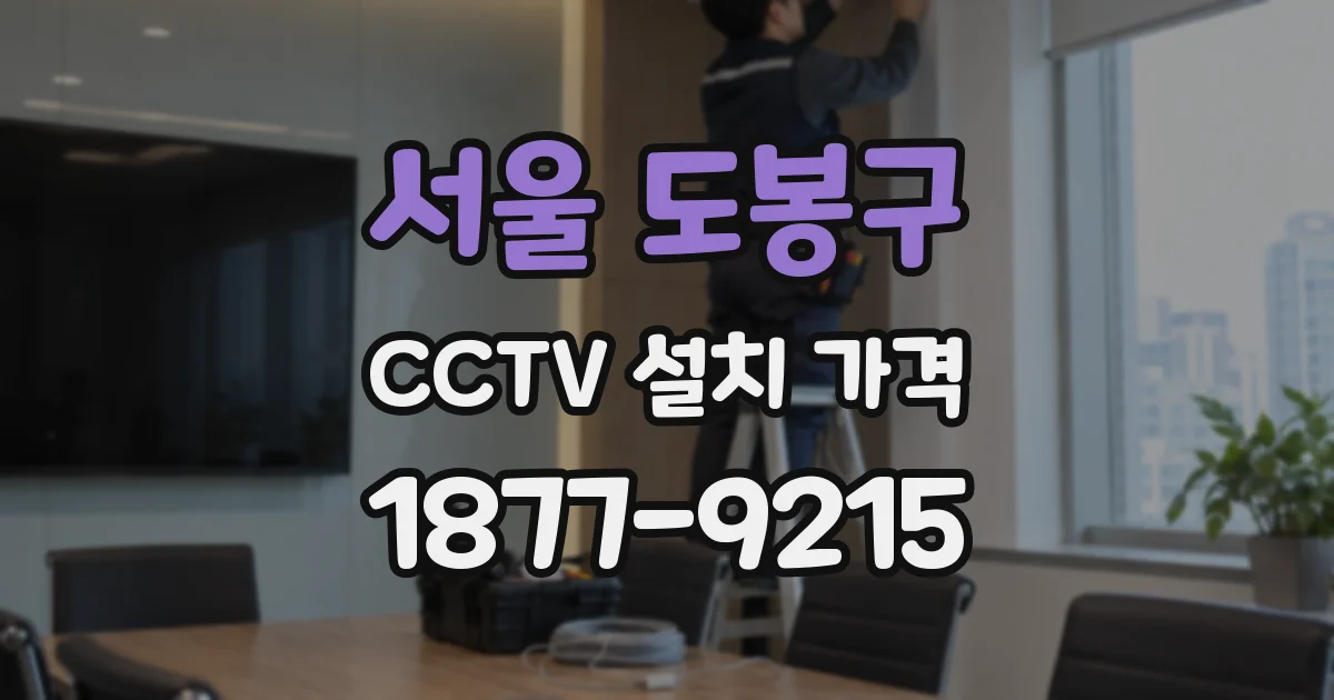 서울 도봉구 CCTV 설치 가격