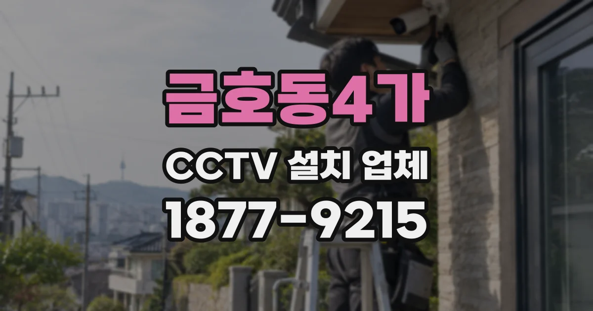 금호동4가 CCTV 설치 업체