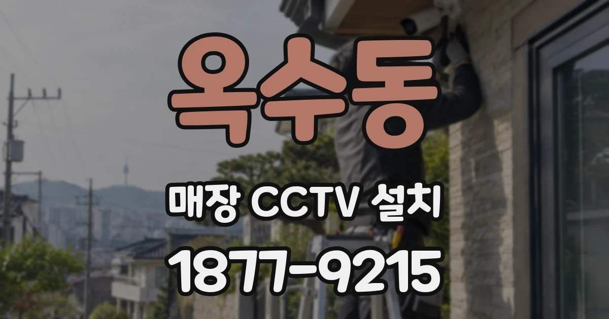 옥수동 매장 CCTV 설치