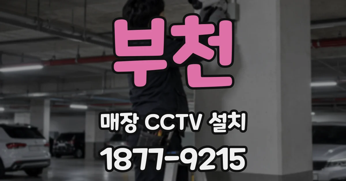 부천 매장 CCTV 설치