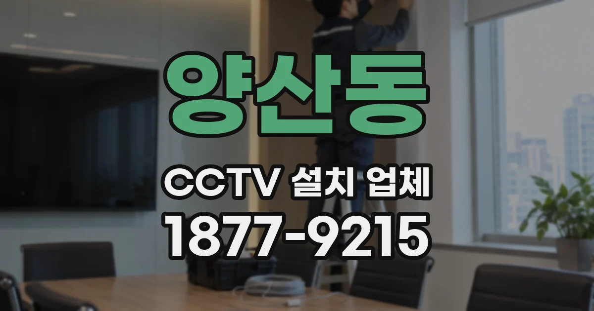 양산동 CCTV 설치 업체