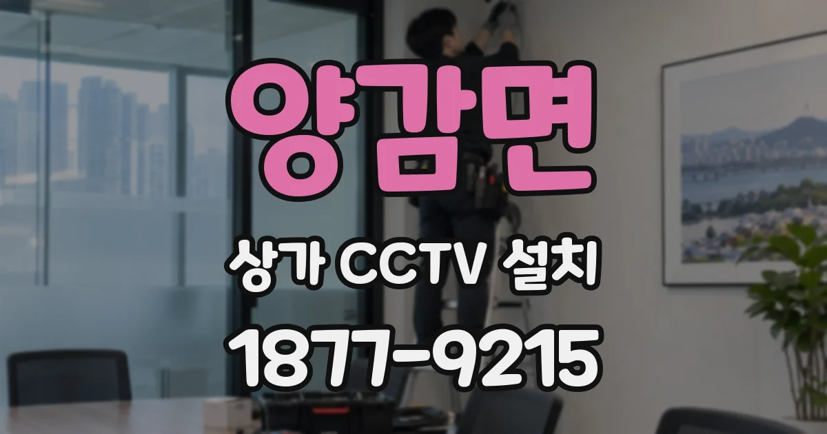양감면 상가 CCTV 설치