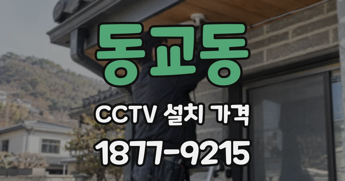 동교동 CCTV 설치 가격