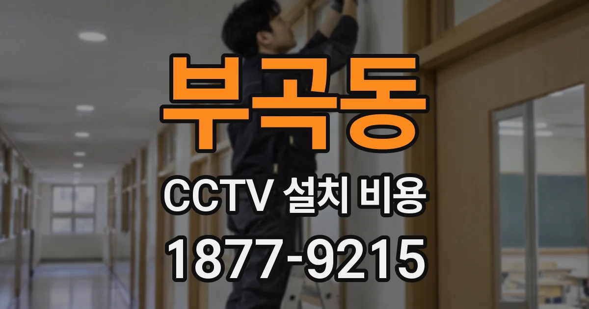 부곡동 CCTV 설치 비용