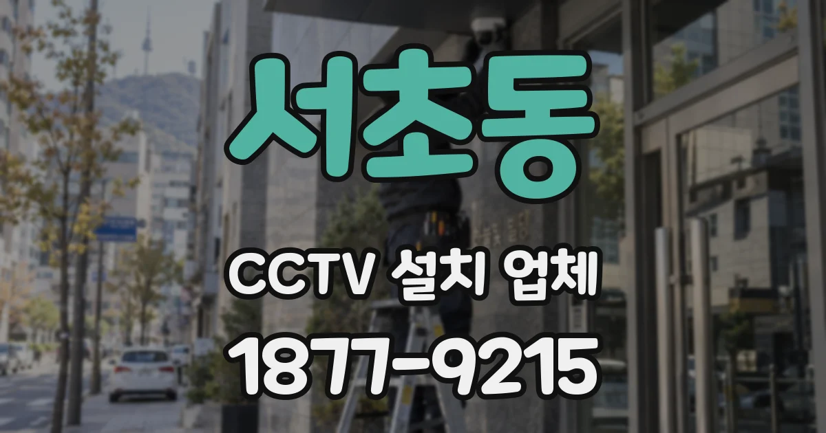 서초동 CCTV 설치 업체